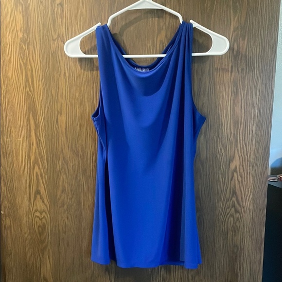 Blue Sleeveless slim factor Women's Top - Picture 1 of 3